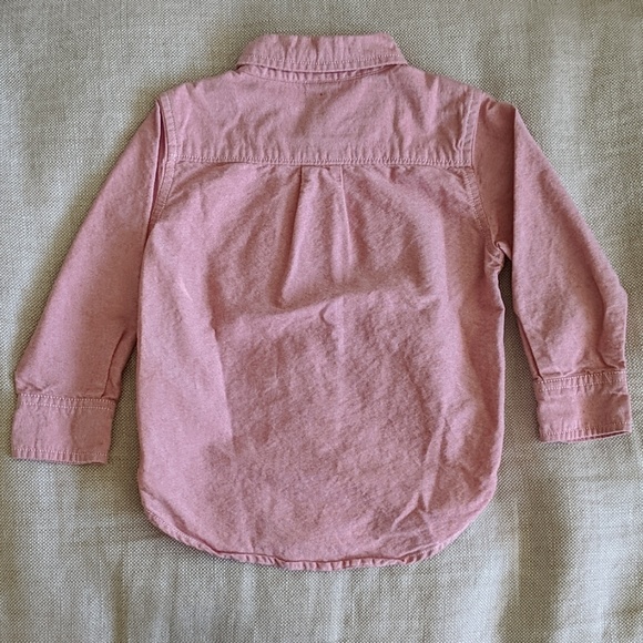 Baby Gap Red Button Down Long-Sleeve Shirt - Picture 3 of 4